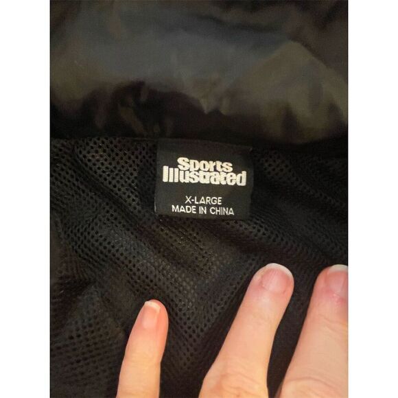 Sports Illustrated Men's XL Black Red Windbreaker Jacket Full Zip - Picture 6 of 8